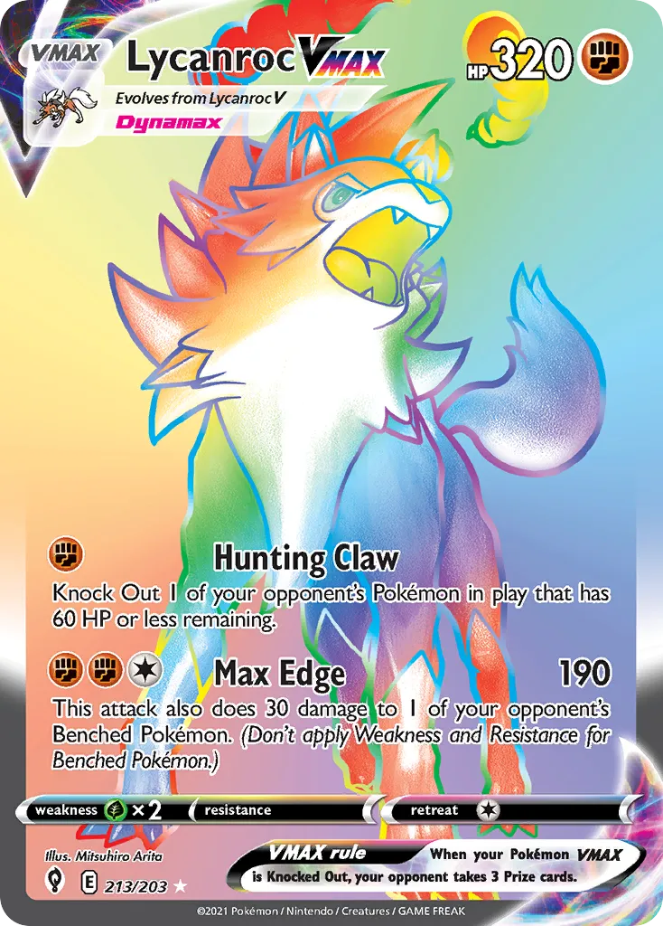 Lycanroc VMAX — SWSH07: Evolving Skies — Pokemon