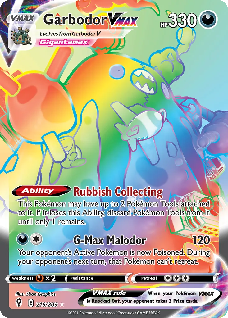 Garbodor VMAX — SWSH07: Evolving Skies — Pokémon