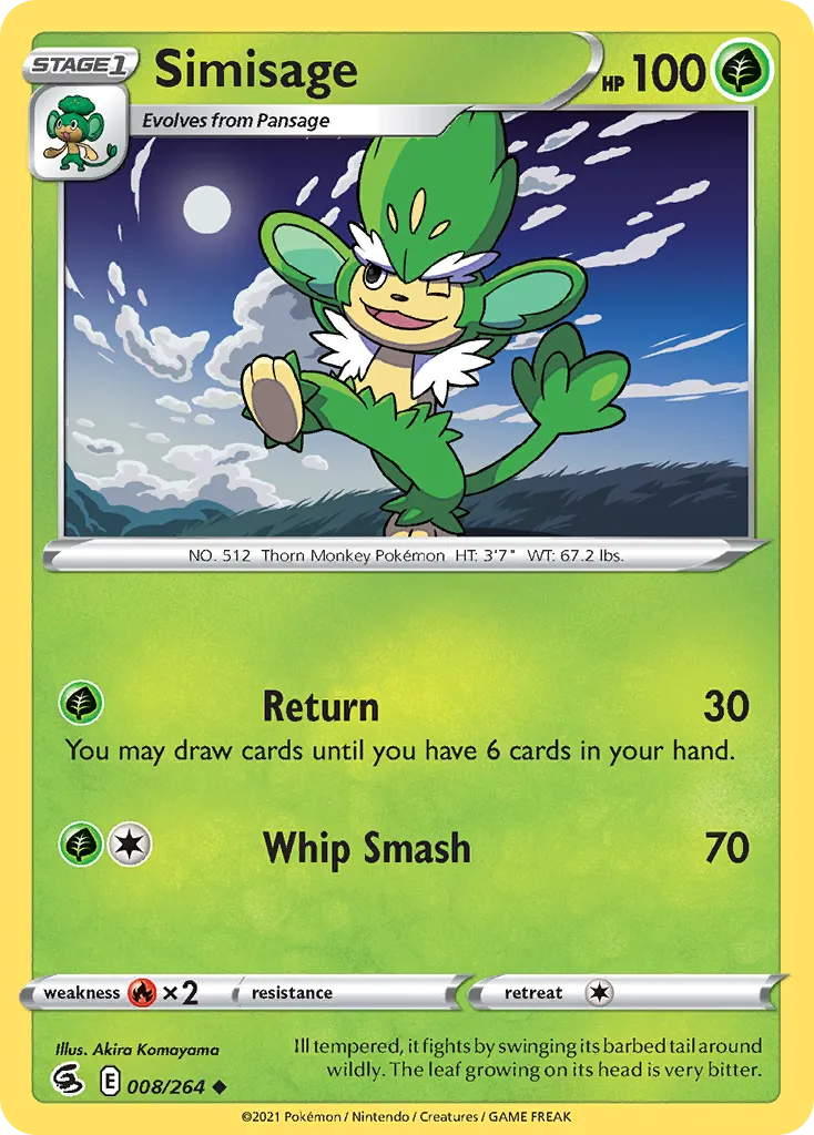 Simisage — SWSH08: Fusion Strike — Pokemon