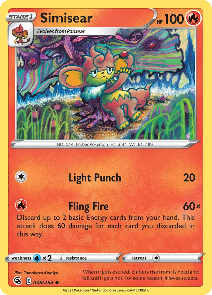 Simisear — SWSH08: Fusion Strike — Pokémon