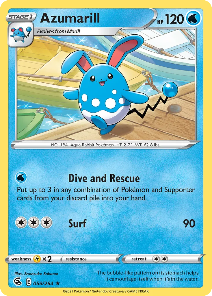 Azumarill from SWSH08: Fusion Strike - Pokemon