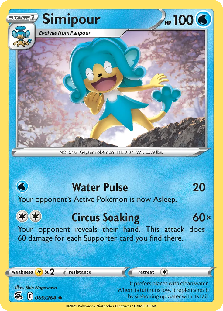 Simipour — SWSH08: Fusion Strike — Pokémon