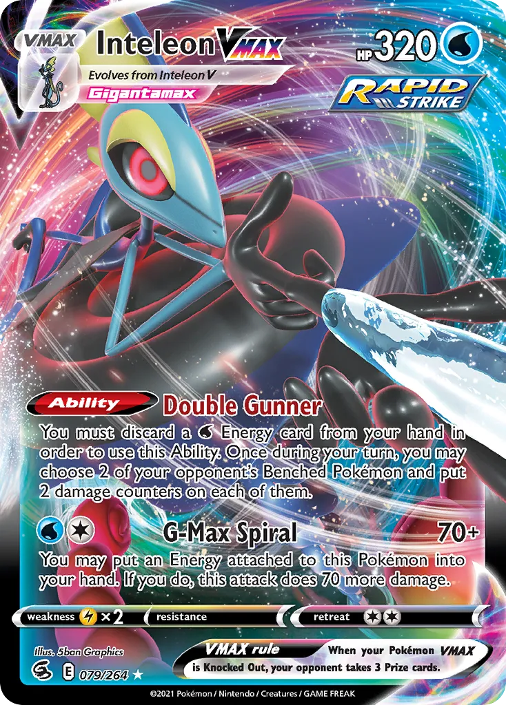 Inteleon VMAX from SWSH08: Fusion Strike - Pokemon
