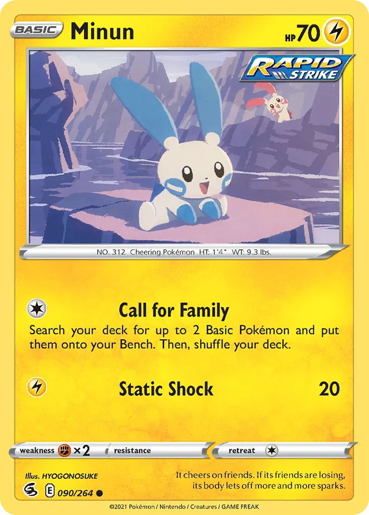 Minun — SWSH08: Fusion Strike — Pokémon