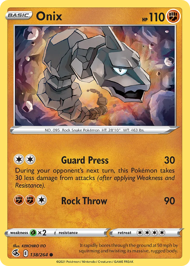 Onix from SWSH08: Fusion Strike - Pokemon