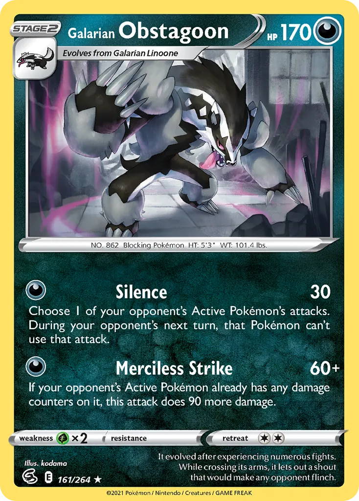 Galarian Obstagoon — SWSH08: Fusion Strike — Pokémon