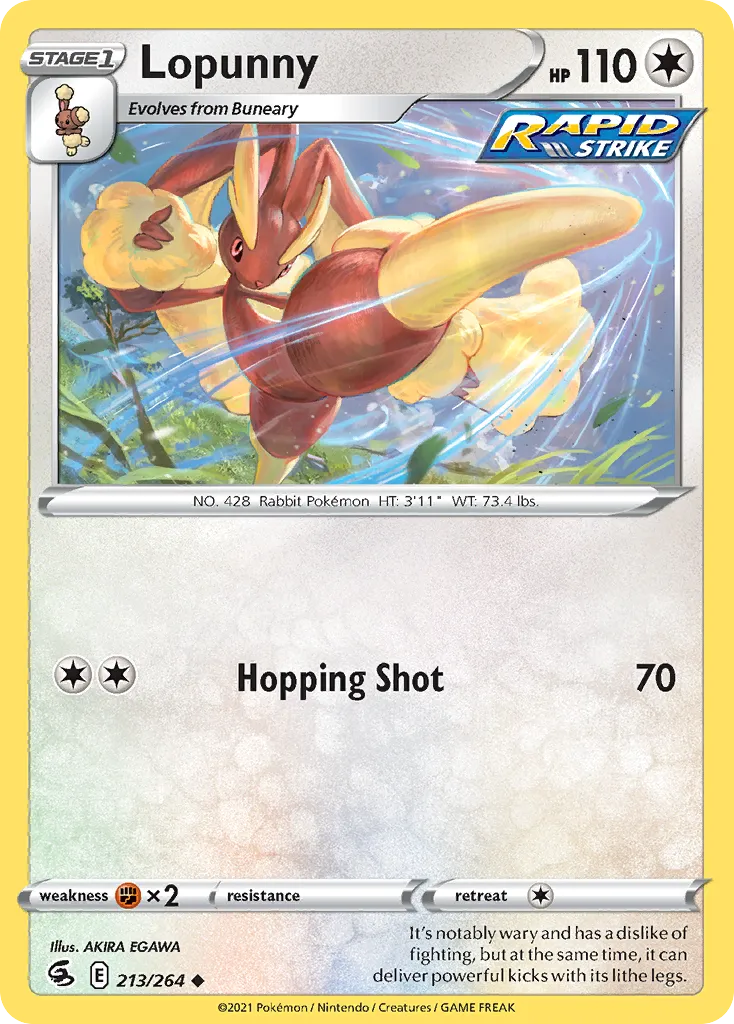 Lopunny from SWSH08: Fusion Strike - Pokemon