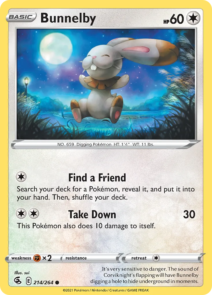 Bunnelby from SWSH08: Fusion Strike - Pokemon
