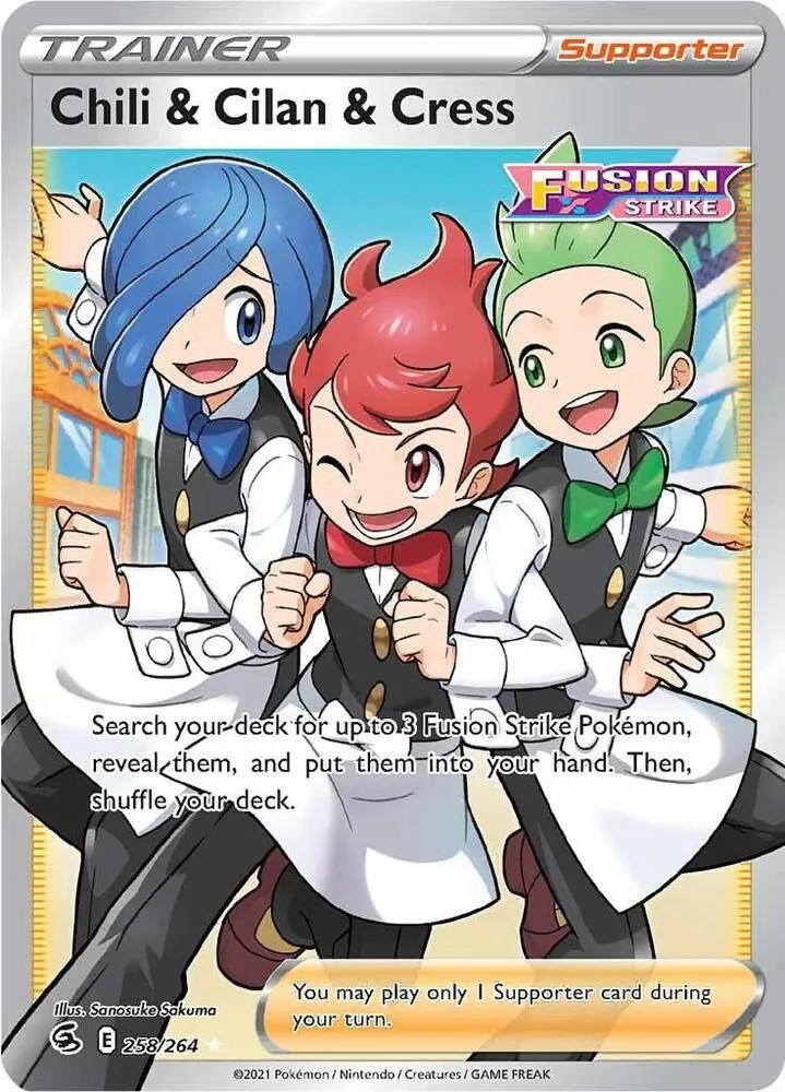 Chili & Cilan & Cress — SWSH08: Fusion Strike — Pokémon