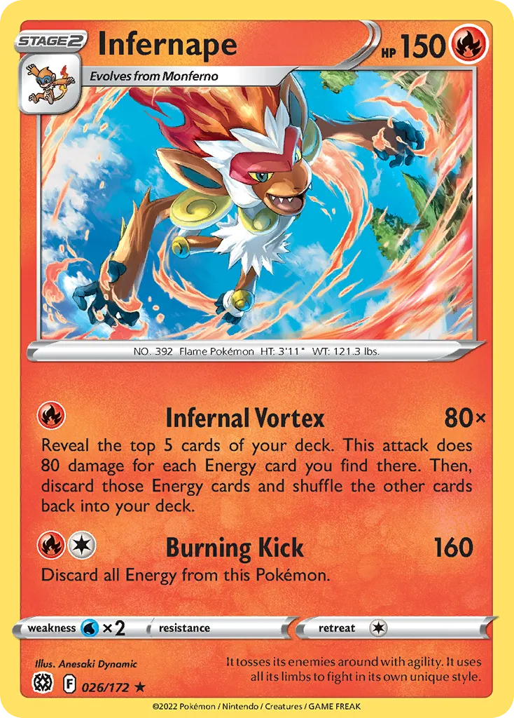 Infernape — SWSH09: Brilliant Stars — Pokémon