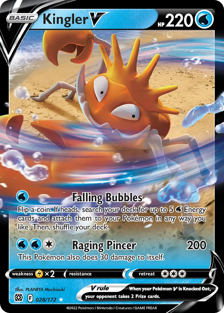 Kingler V — SWSH09: Brilliant Stars — Pokémon
