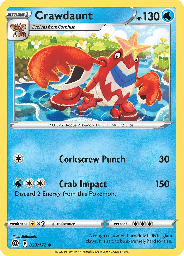 Crawdaunt — SWSH09: Brilliant Stars — Pokémon