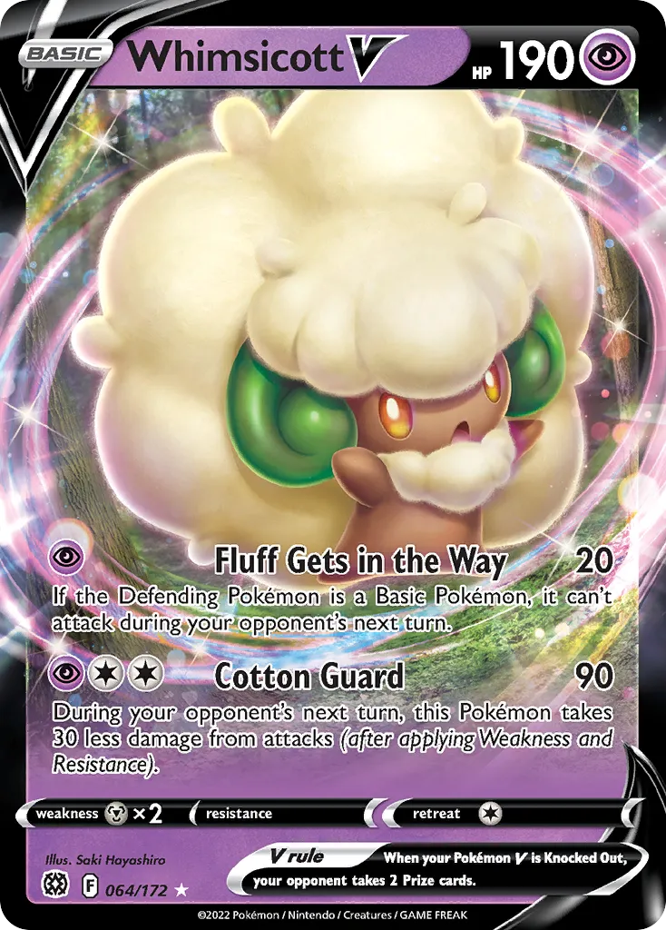 Whimsicott V — SWSH09: Brilliant Stars — Pokémon