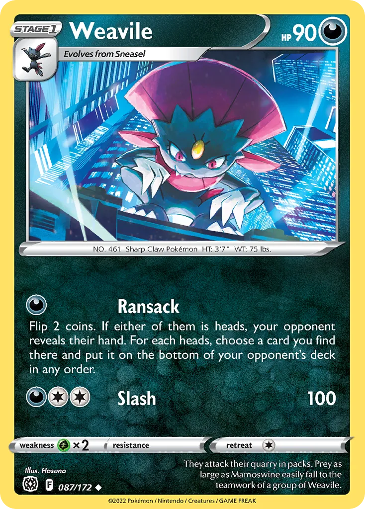 Weavile — SWSH09: Brilliant Stars — Pokémon
