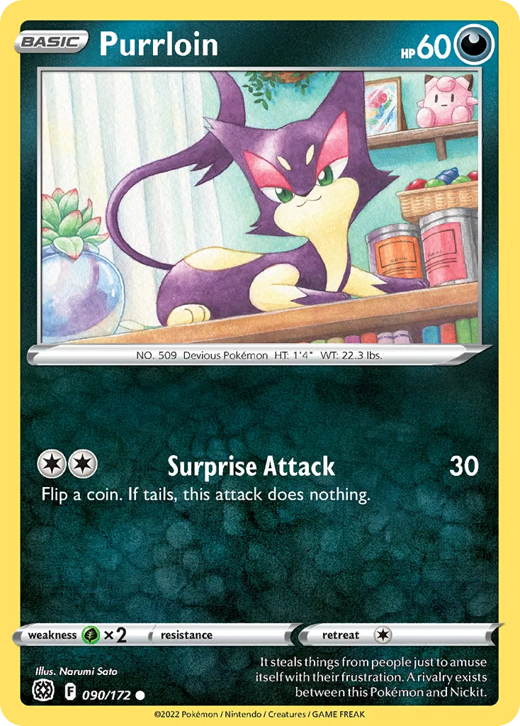 Purrloin — SWSH09: Brilliant Stars — Pokémon