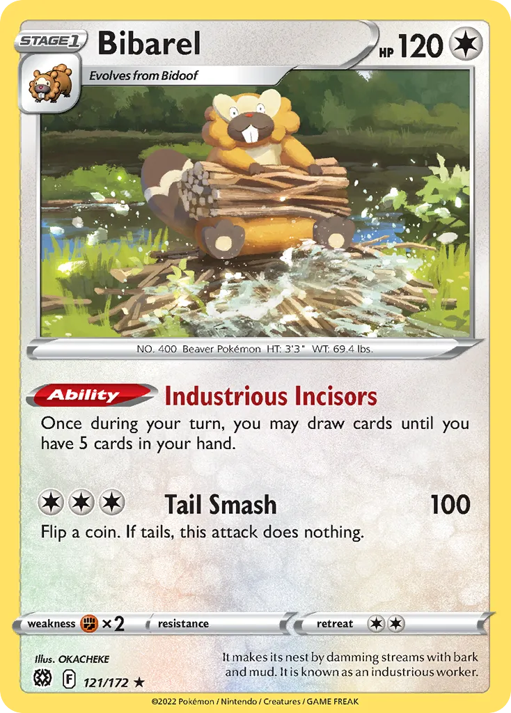 Bibarel — SWSH09: Brilliant Stars — Pokémon