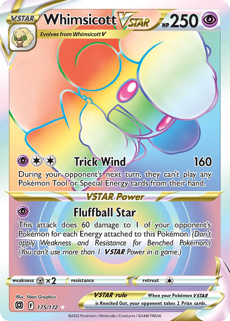 Whimsicott VSTAR — SWSH09: Brilliant Stars — Pokémon