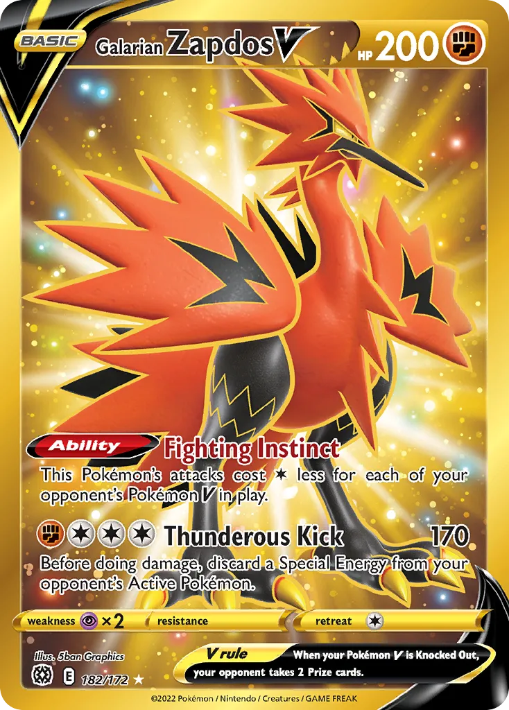 Galarian Zapdos V — SWSH09: Brilliant Stars — Pokémon