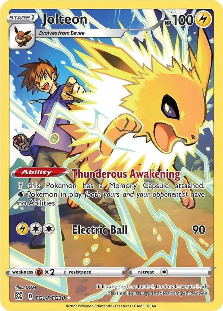 Jolteon — SWSH09: Brilliant Stars Trainer Gallery — Pokémon