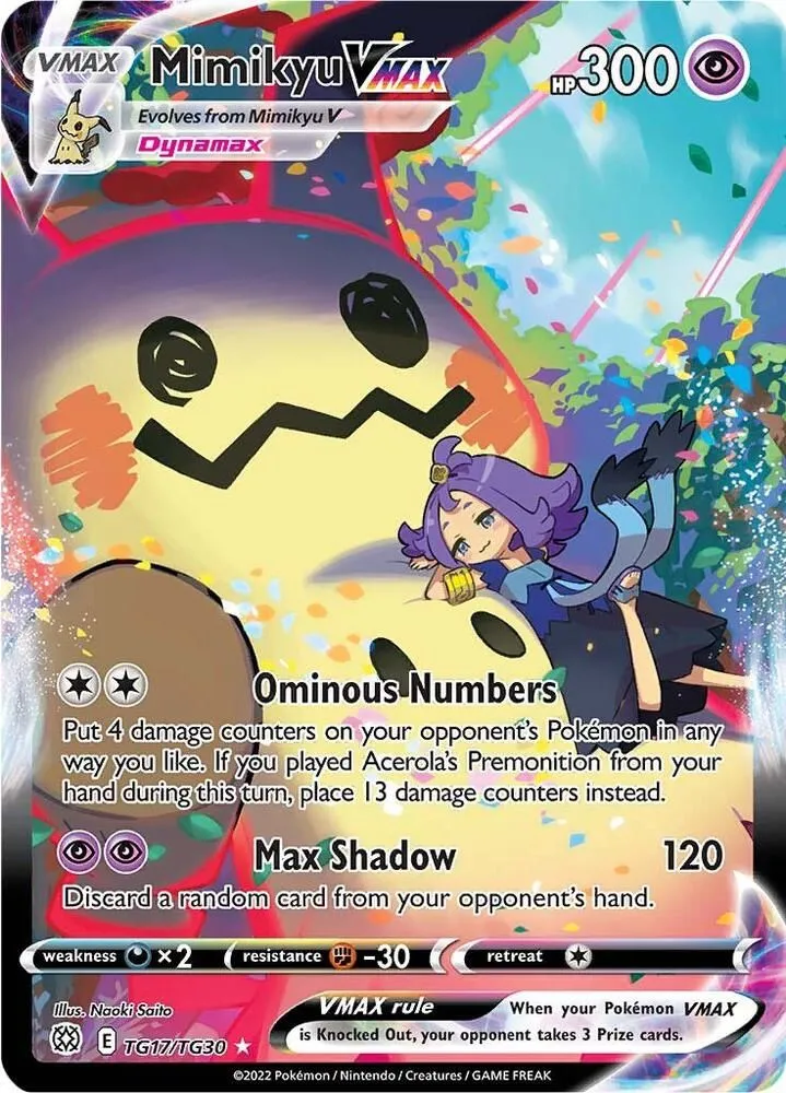 Mimikyu VMAX from SWSH09: Brilliant Stars Trainer Gallery - Pokemon