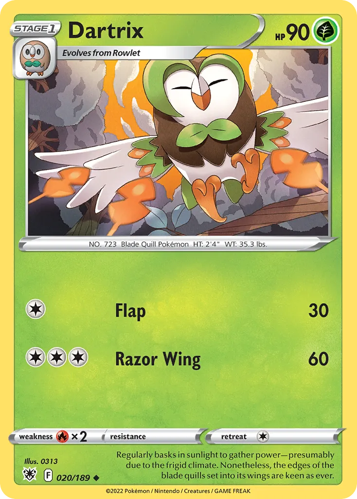 Dartrix — SWSH10: Astral Radiance — Pokémon