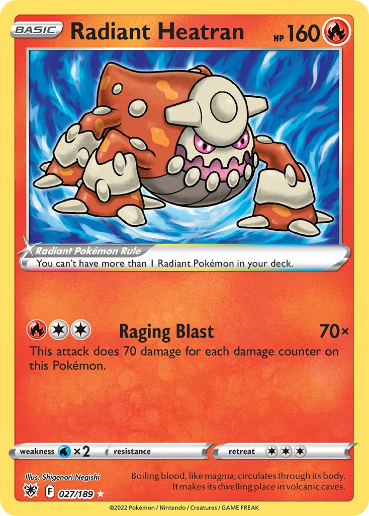 Radiant Heatran — SWSH10: Astral Radiance — Pokémon