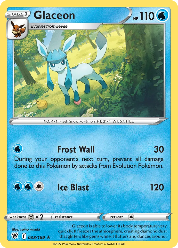 Glaceon — SWSH10: Astral Radiance — Pokémon