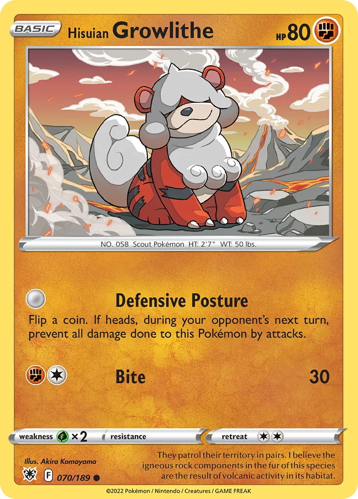 Hisuian Growlithe — SWSH10: Astral Radiance — Pokémon