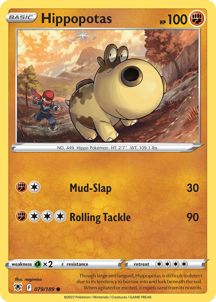 Hippopotas — SWSH10: Astral Radiance — Pokémon
