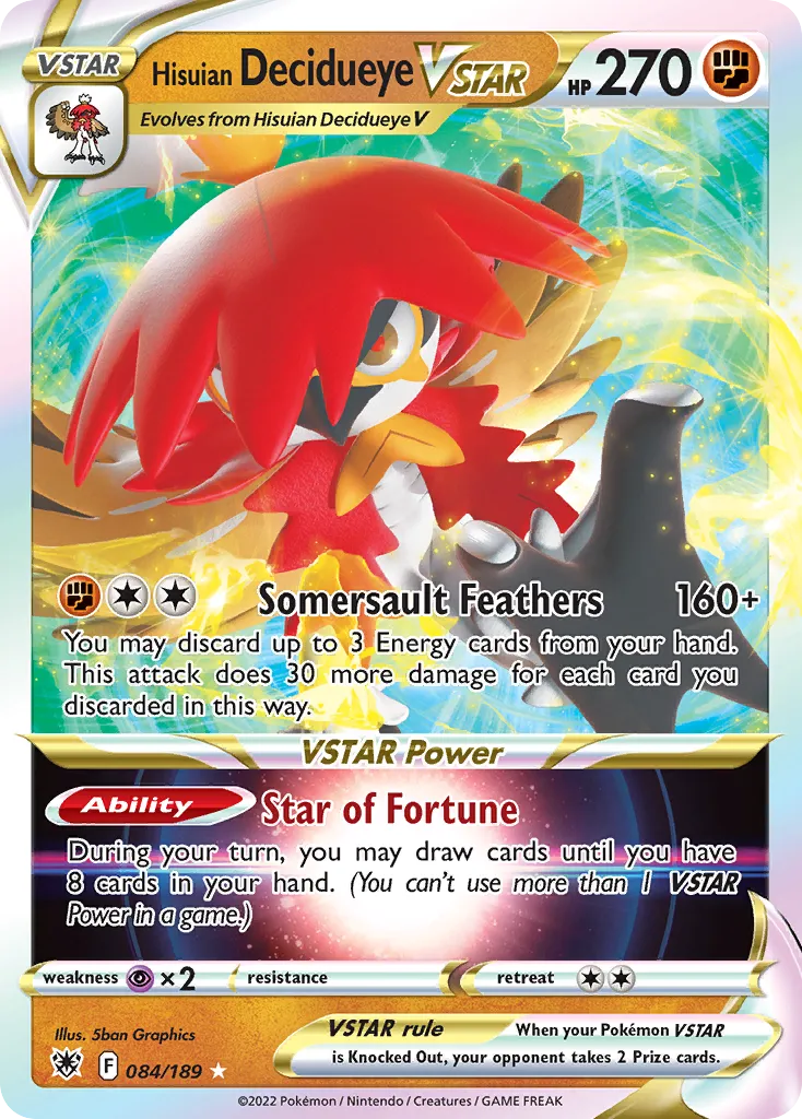 Hisuian Decidueye VSTAR — SWSH10: Astral Radiance — Pokémon