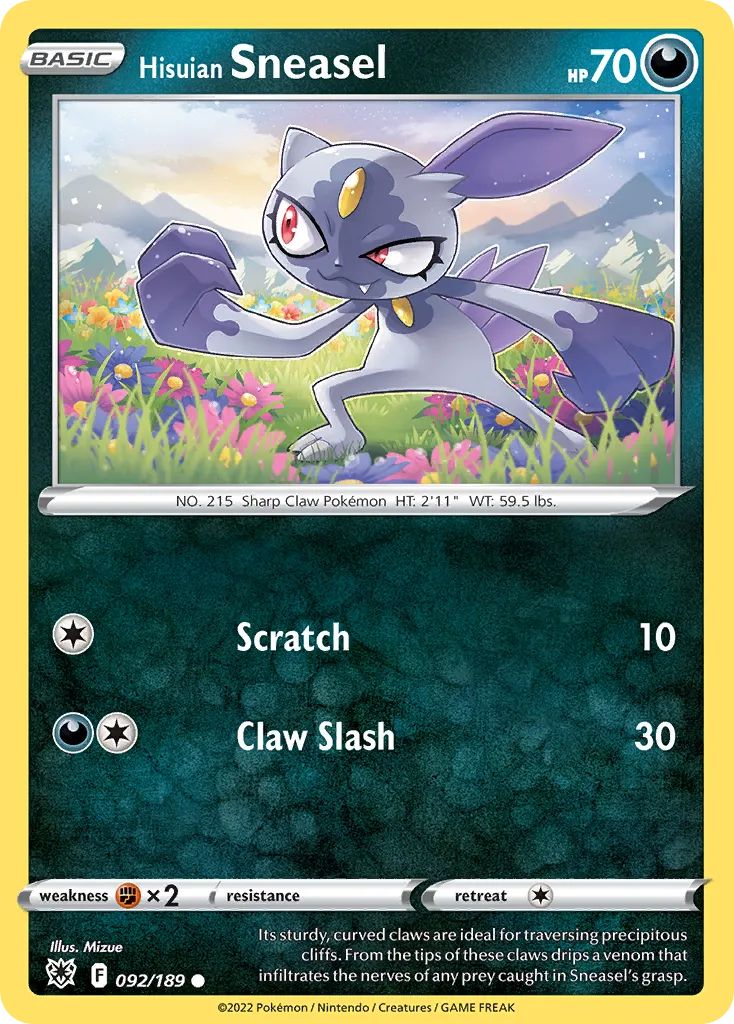 Hisuian Sneasel — SWSH10: Astral Radiance — Pokémon