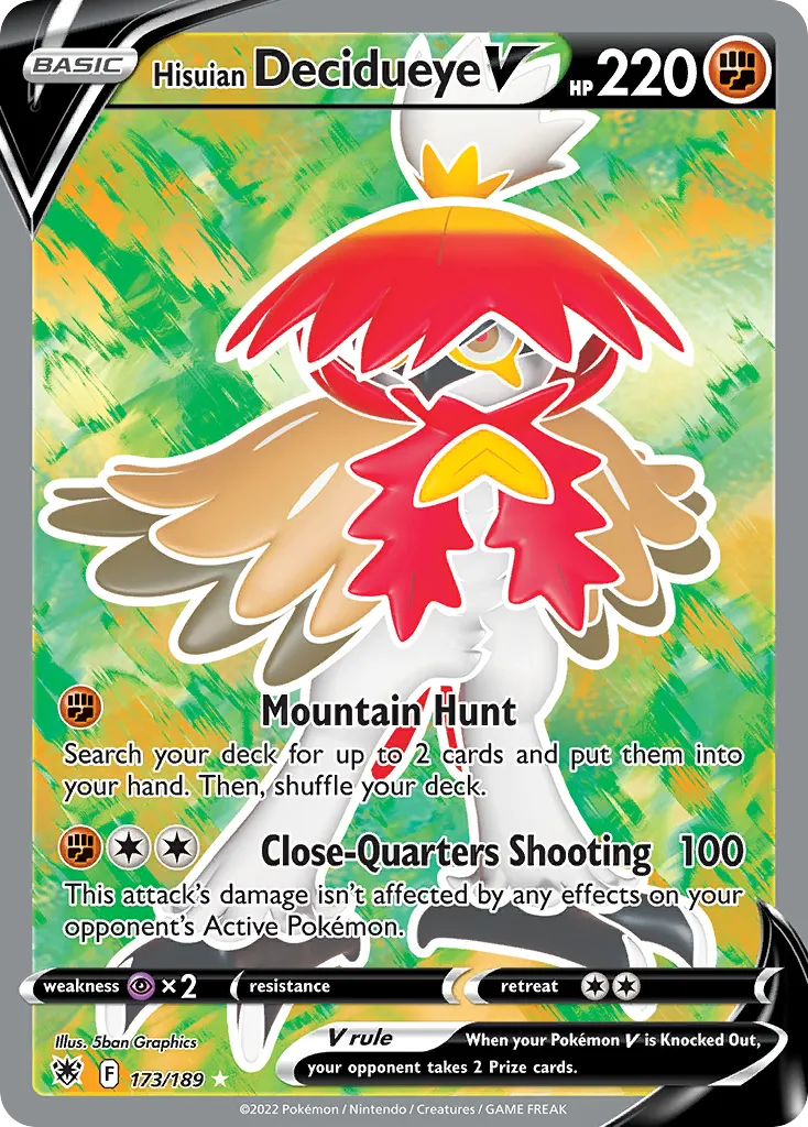 Hisuian Decidueye V — SWSH10: Astral Radiance — Pokemon