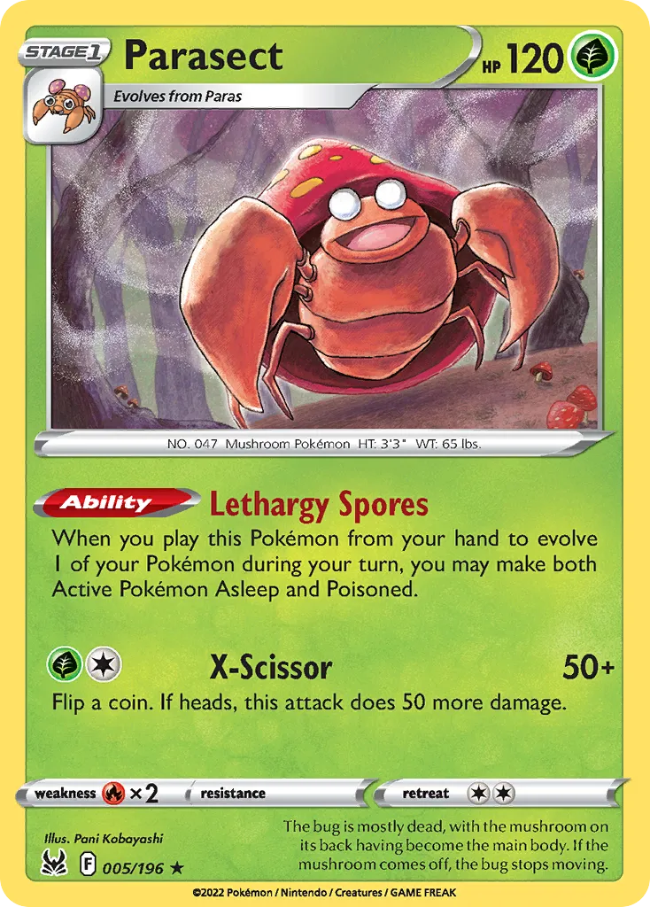 Parasect — SWSH11: Lost Origin — Pokémon