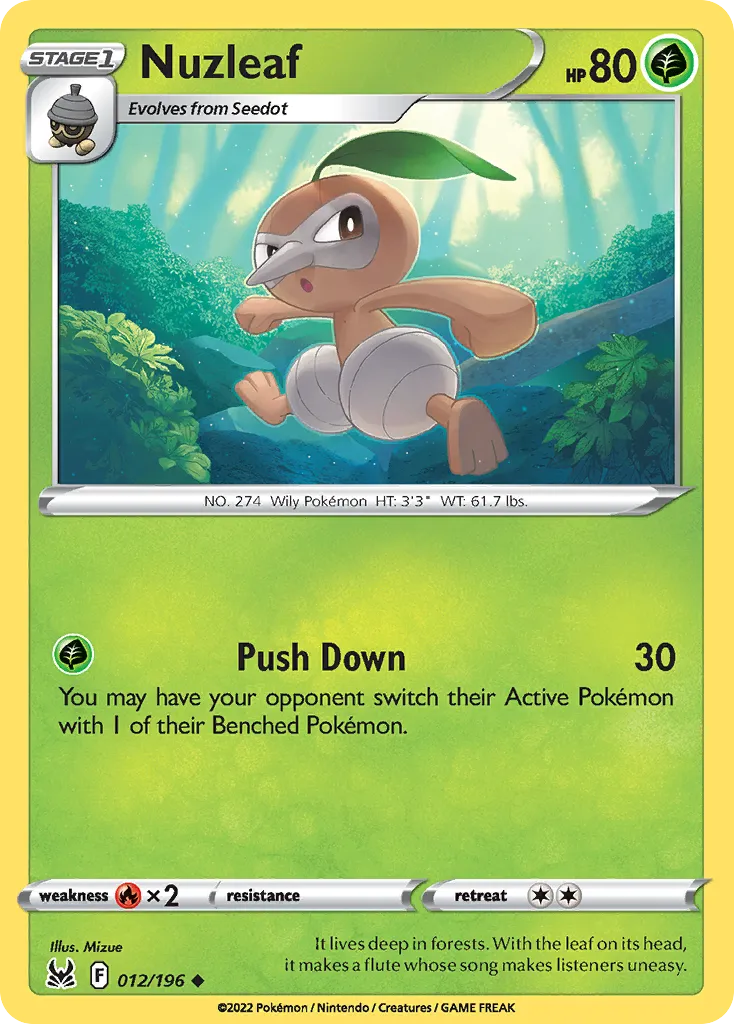 Nuzleaf — SWSH11: Lost Origin — Pokémon