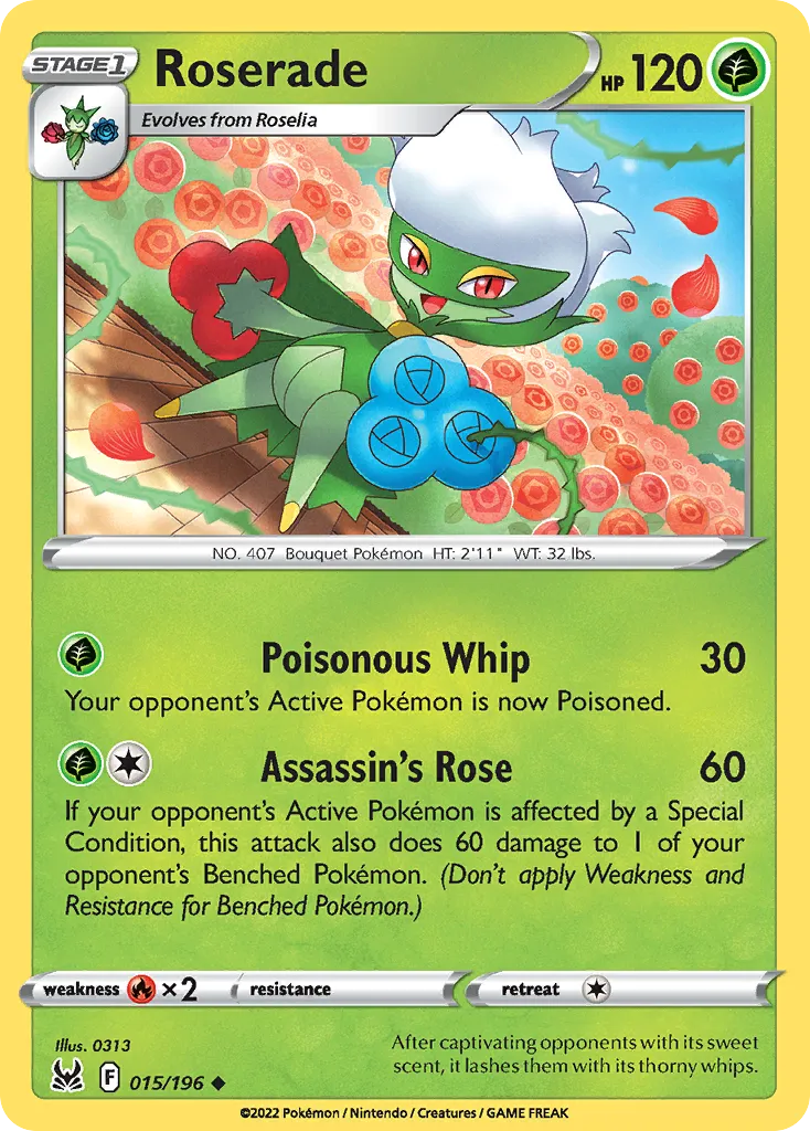 Roserade — SWSH11: Lost Origin — Pokémon