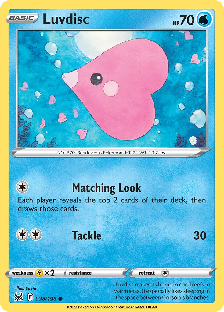 Luvdisc — SWSH11: Lost Origin — Pokémon