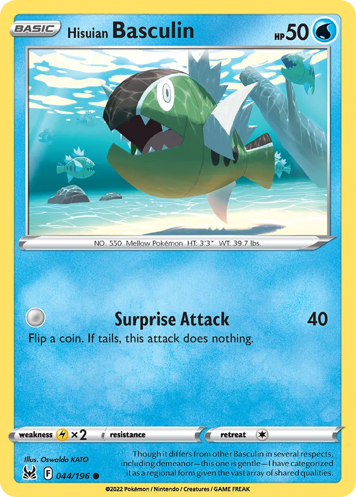Hisuian Basculin — SWSH11: Lost Origin — Pokémon