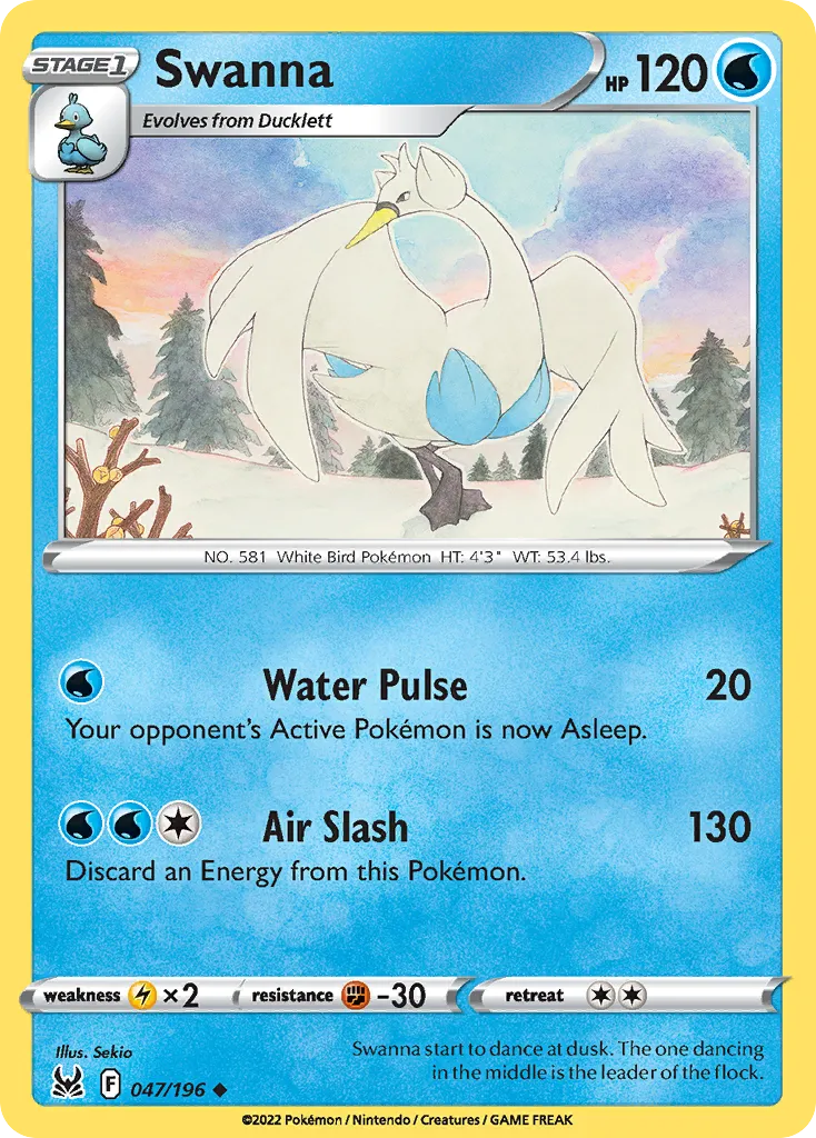 Swanna — SWSH11: Lost Origin — Pokemon