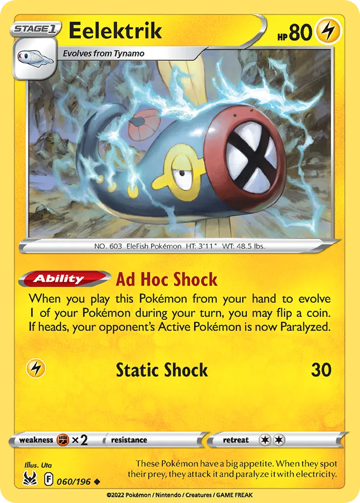 Eelektrik — SWSH11: Lost Origin — Pokémon