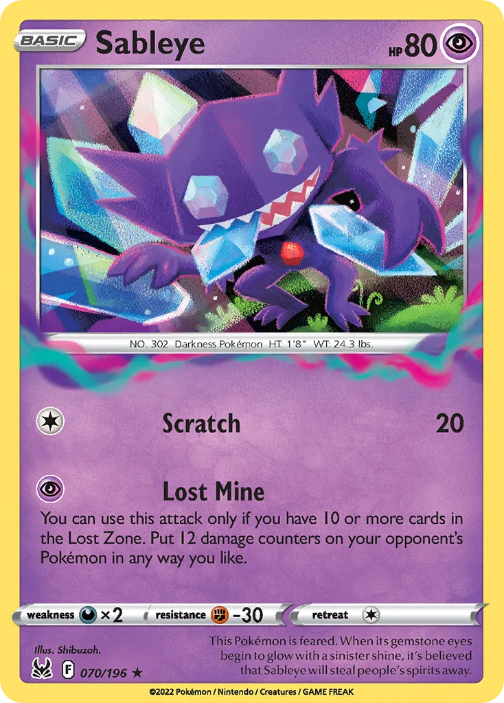 Sableye — SWSH11: Lost Origin — Pokemon