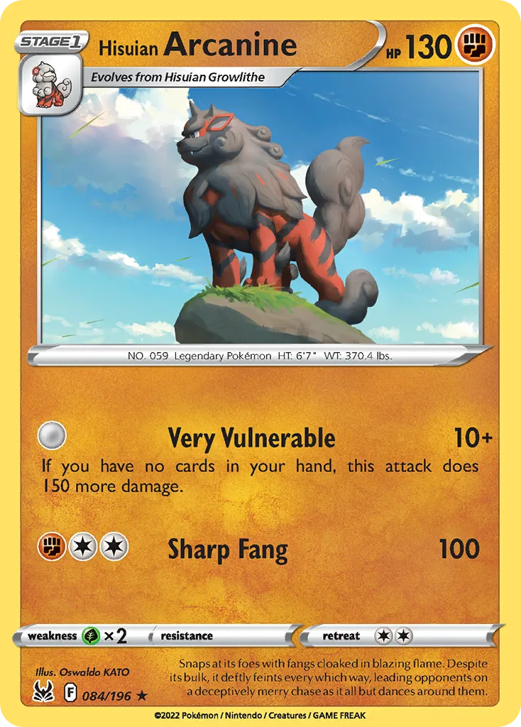 Hisuian Arcanine — SWSH11: Lost Origin — Pokémon