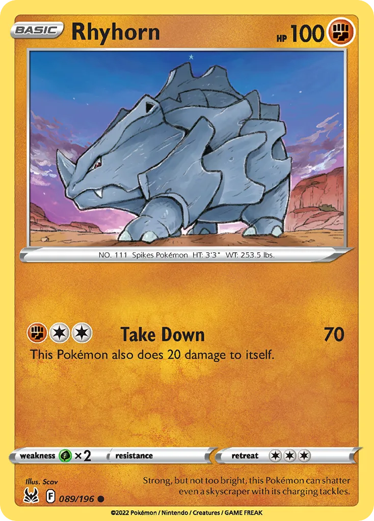Rhyhorn — SWSH11: Lost Origin — Pokémon