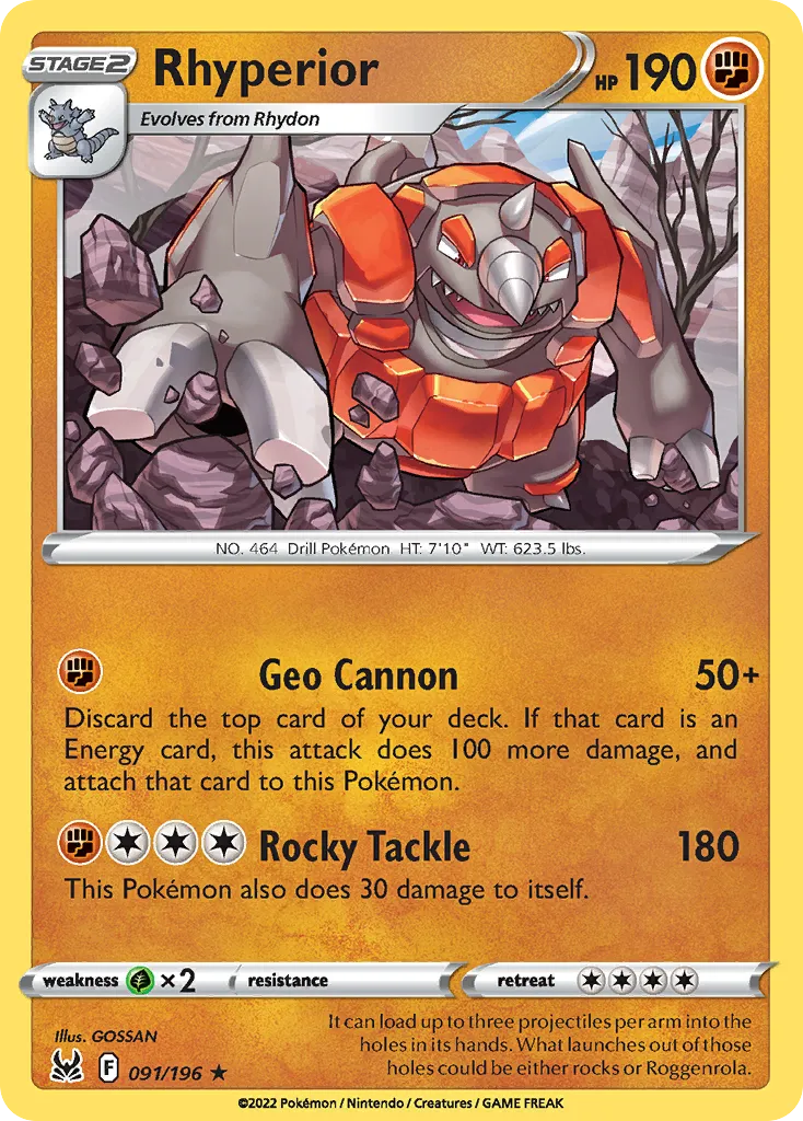 Rhinastoc — SWSH11: Lost Origin — Pokémon
