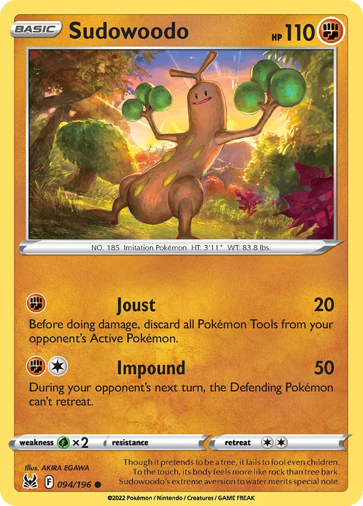 Sudowoodo — SWSH11: Lost Origin — Pokémon