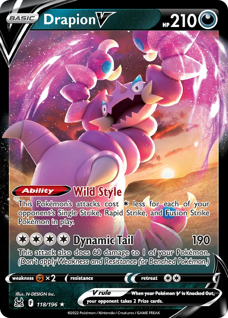 Drapion V — SWSH11: Lost Origin — Pokémon