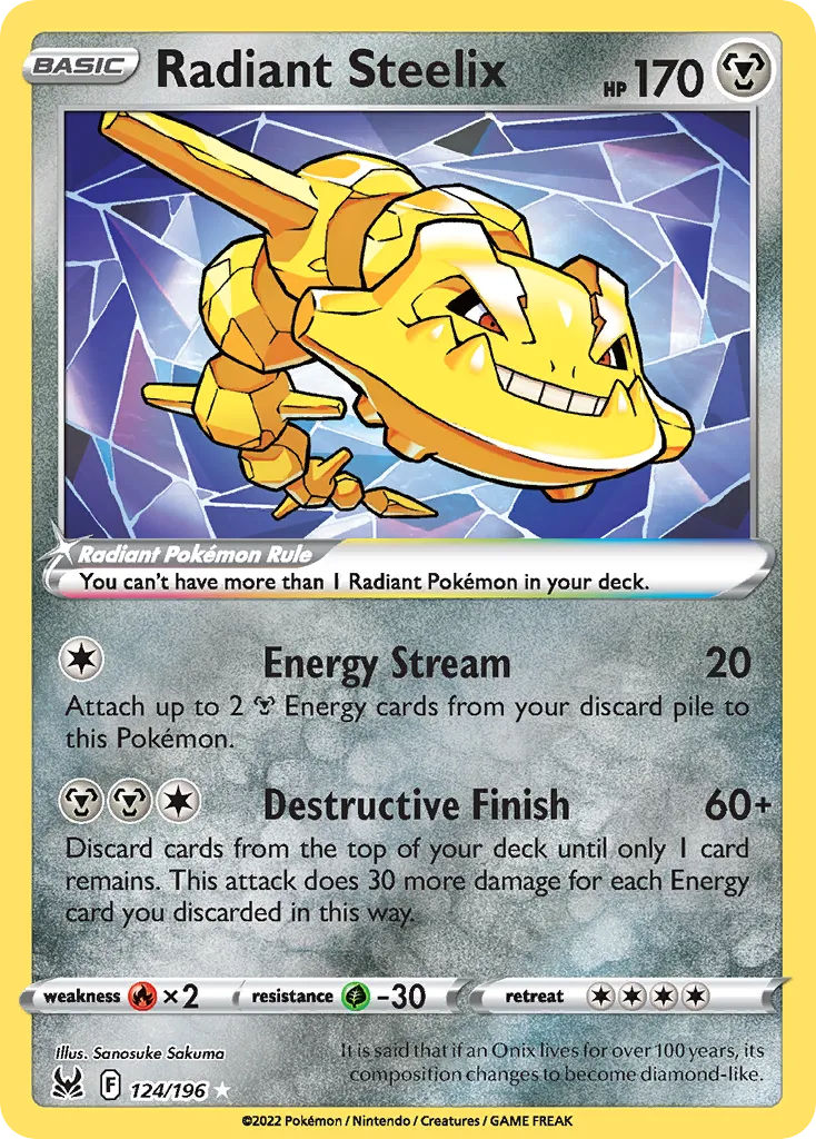 Radiant Steelix — SWSH11: Lost Origin — Pokémon
