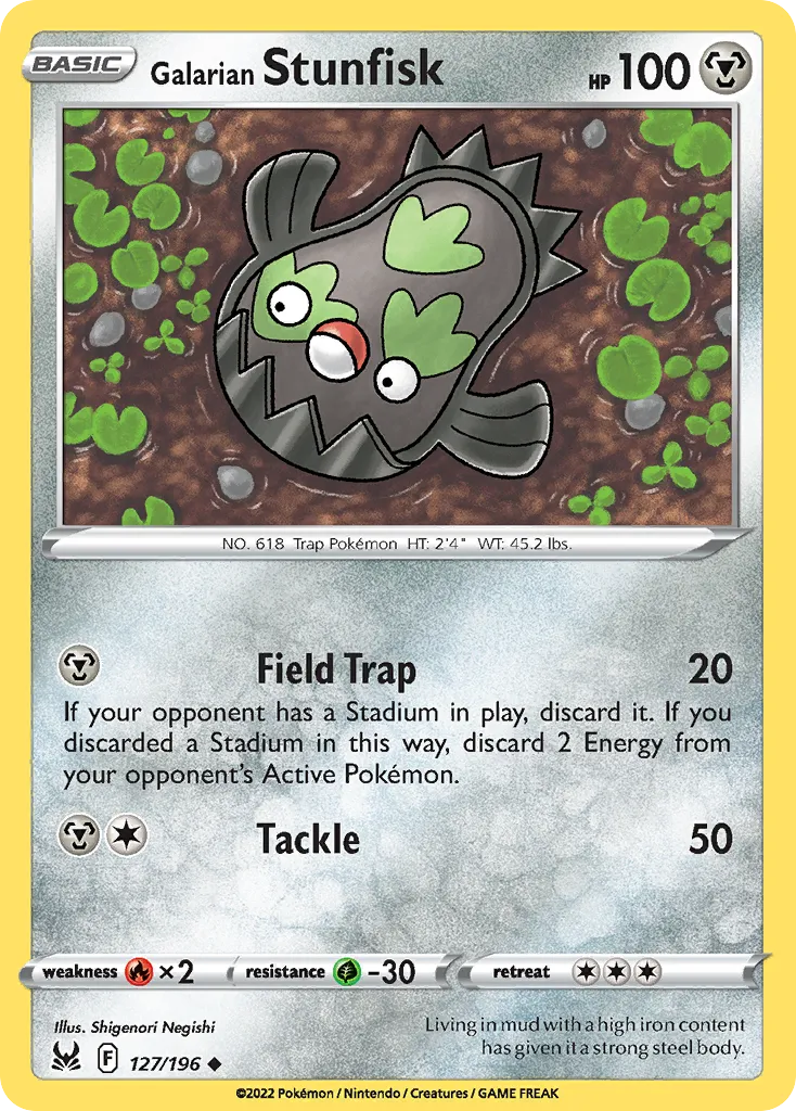 Galarian Stunfisk — SWSH11: Lost Origin — Pokémon