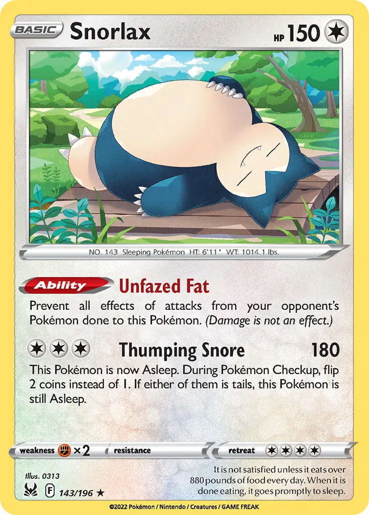 Snorlax — SWSH11: Lost Origin — Pokemon