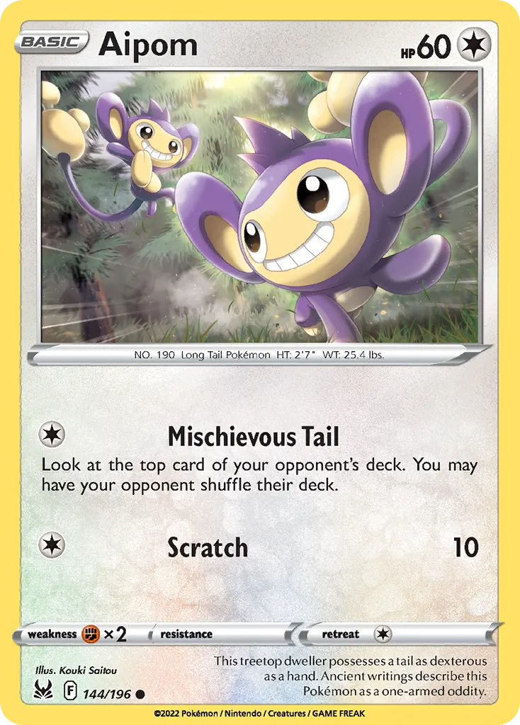 Aipom — SWSH11: Lost Origin — Pokémon