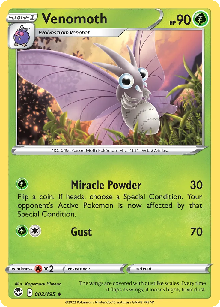 Venomoth — SWSH12: Silver Tempest — Pokémon